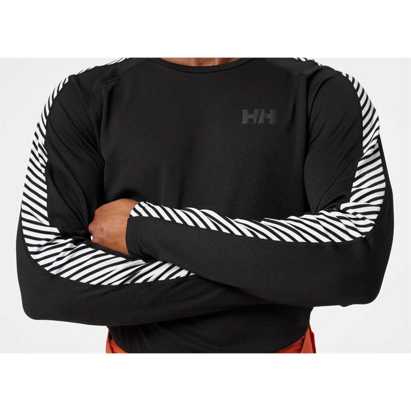 Helly Hansen Mens Lifa Active Stripe Crew Baselayer Top.-3
